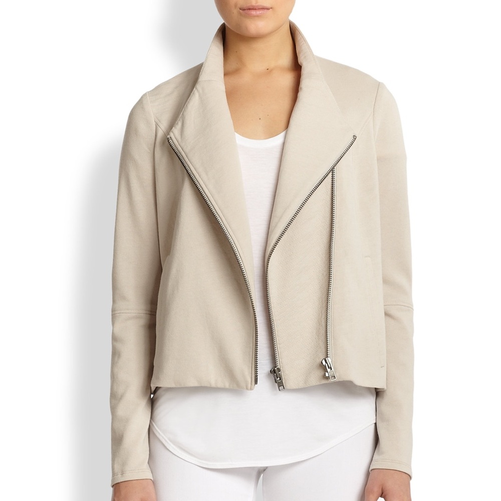 Helmut Lang Double Zip Moto Jacket (Natural)